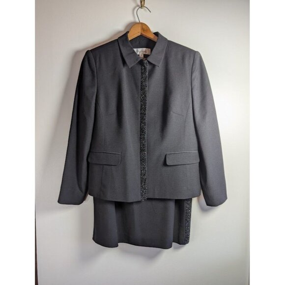 Oleg Cassini Jackets & Blazers - Vintage Oleg Cassini Skirt Suit Womens Size 14 Career Formal Set Office Wool 90s
